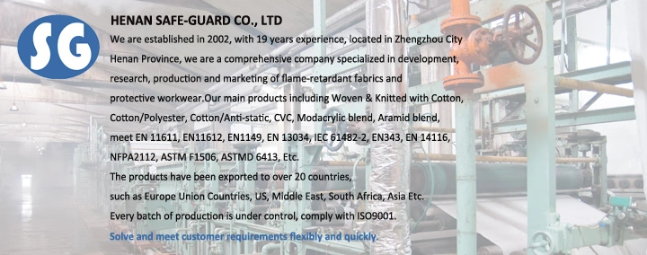 265GSM PARA-Aramid/Meta-Aramid/Anti-Static Inherently Flame Retardant Fabric