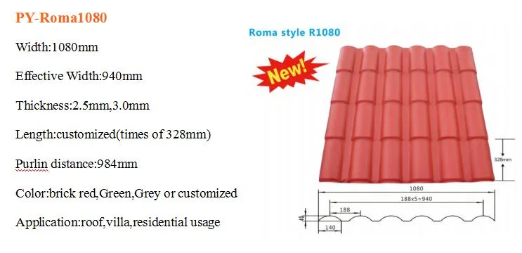 Wholesale Construction Materials 4 Layer Carbon Fiber Spanish ASA PVC Roofing Shinglestiles/Sheet