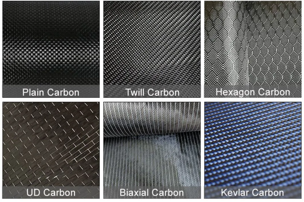 1K/3K/6K/12K/24K 100g/200g/240g Black Color High Quality Twill Woven Roving Carbon Fiber Cloth