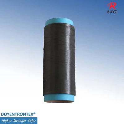 견인 로프용 Tyz 원사 UHMWPE 섬유-1600d 검정색 Hmpe